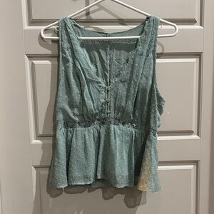 Abercrombie & Fitch Teal Sleeveless Blouse